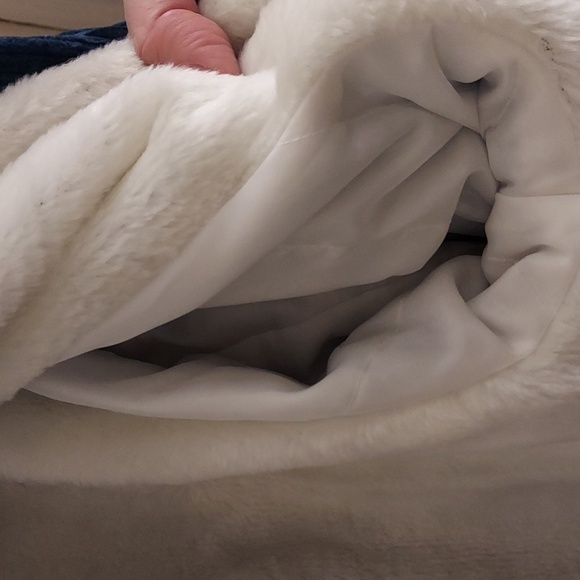 BLAIR Teal Blue Button Down Faux Fur Lined Corduroy Jacket - Picture 12 of 16